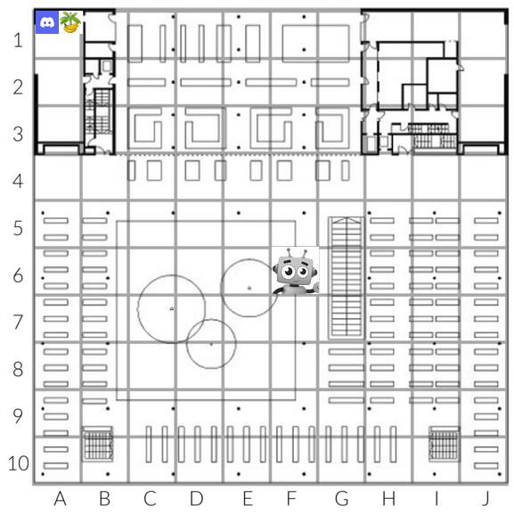 a Discord embed with a floor plan and a profile picture edited into it